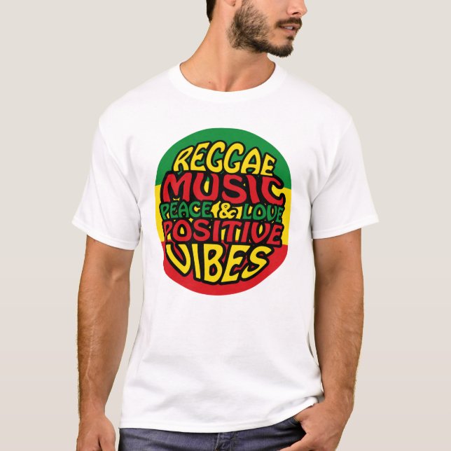 Camiseta Reggae Music with positive sayings (Anverso)
