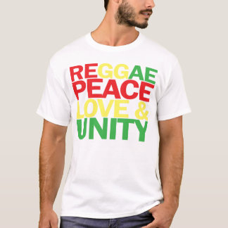Camiseta Reggae. Paz, amor y unidad