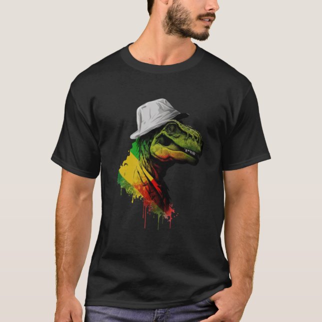 Camiseta Reggae rastafari Rastafari y Jamaica Vibes (Anverso)