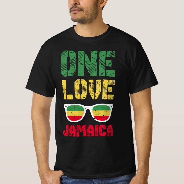 Camiseta Reggae Retro Rastafari Rasta Cita Un Amor  (Anverso)