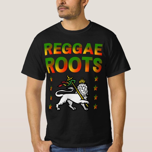 CAMISETA REGGAE ROOTS RASTA LION DE JUDA (Anverso)