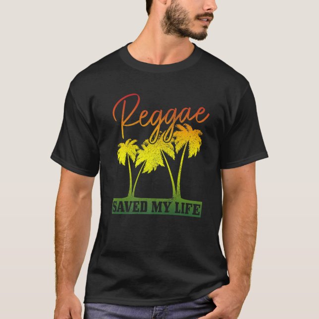Camiseta Reggae salvó mi vida rasta retro de Jamaica (Anverso)