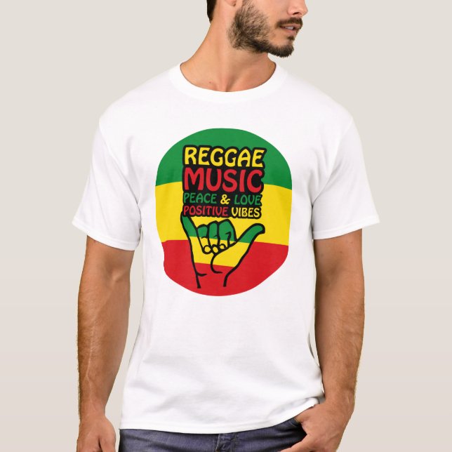 Camiseta Reggae Shaka Hand con citas positivas (Anverso)