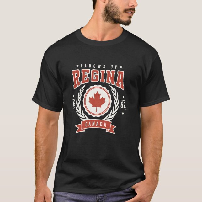 Camiseta Regina Día de Canadá Codos Arriba Orgullo Canadien (Anverso)
