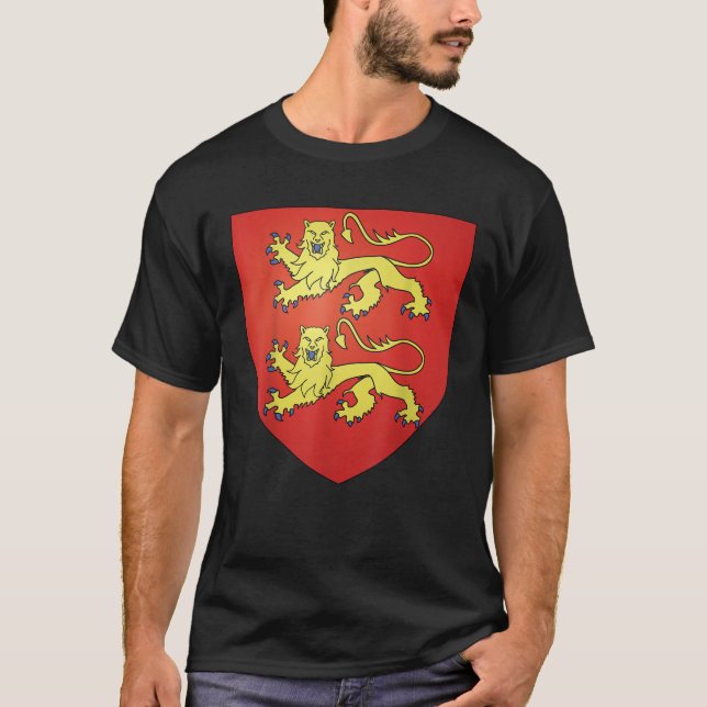 Camiseta Región de Bandera Normandía en el norte de Francia (Anverso)