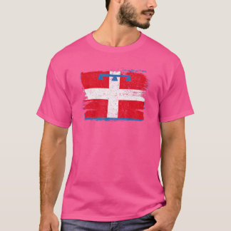 Camiseta Región de Piamonte Italiano Turín Italia Bandera V