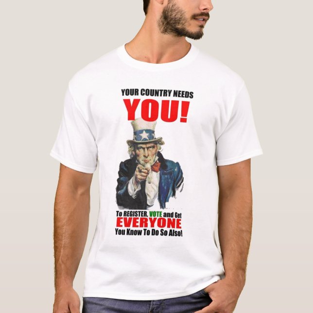 Camiseta Registro al voto, 2008 (Anverso)