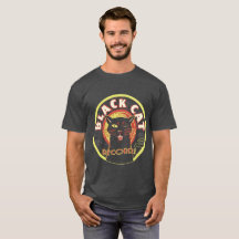 Registro de gato negro Tee negrita - Retro (Unisex
