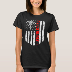 Camiseta Registro de la enfermera de Cvicu Bandera Estadoun