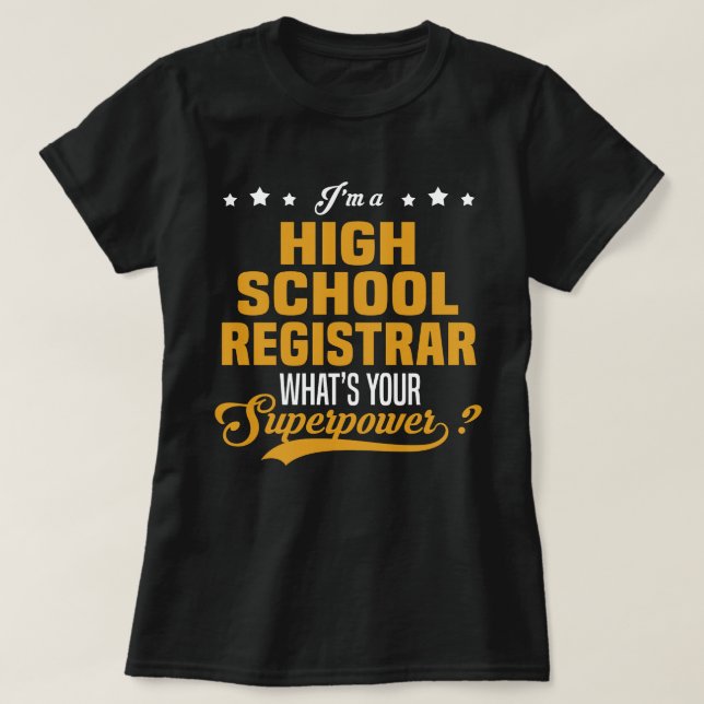 Camiseta Registro de secundaria (Diseño del anverso)