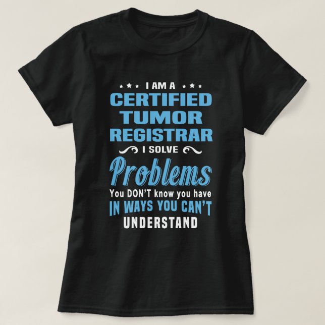 Camiseta Registro de Tumores Certificado (Diseño del anverso)