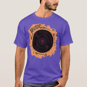 Camiseta Registro de vinilo de un gramófono vintage