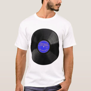 Camiseta Registro de Vinilo Personalizado Unisex T-Shirt