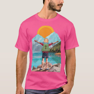 Camiseta Registro De Vinilo Retro Y Senderismo De La Natura