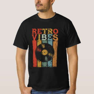 Camiseta Registro de vinilo "Vibes retro" estilo T-Shir con
