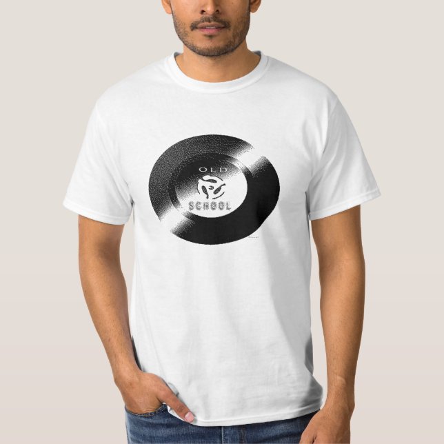 Camiseta Registro de vinilos de la vieja escuela 45 (Anverso)