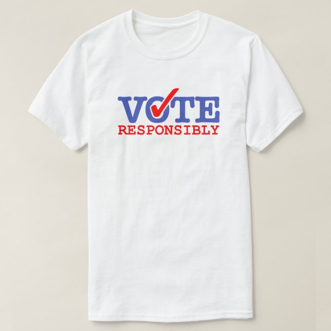 Camiseta Registro de votantes responsable (Diseño del anverso)