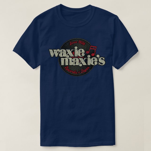 Camiseta Registro de Waxie Maxies Records & Tapes 1938 (Diseño del anverso)
