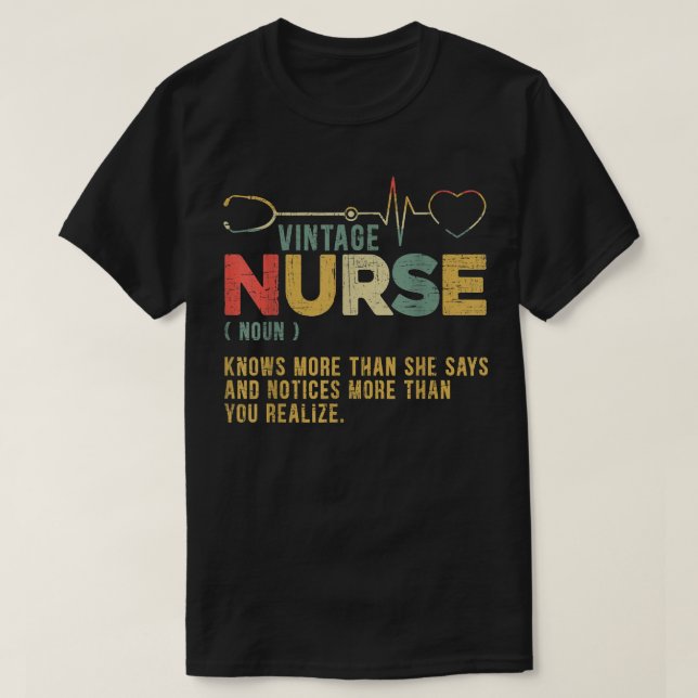 Camiseta Registro médico de hospital de enfermería de Vinta (Diseño del anverso)