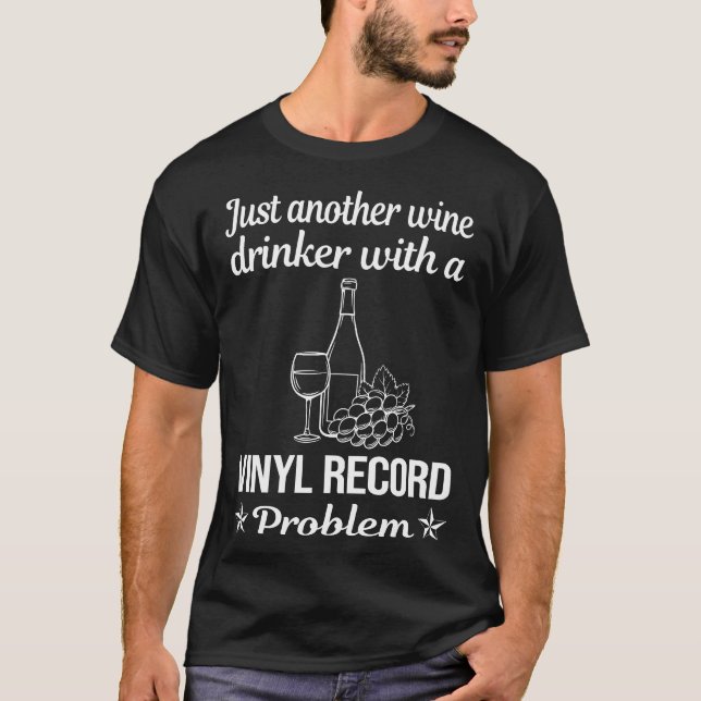 Camiseta Registros de Vinil Drinker Vinyl (Anverso)