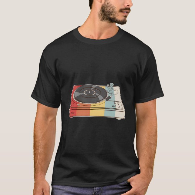 Camiseta Registros de vinilo modificables Dj (Anverso)