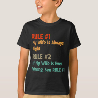 Camiseta Regla #1 mi esposa siempre tiene la razón - divert