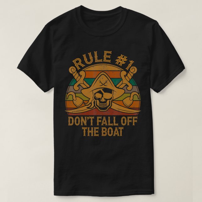 Camiseta Regla 1 No caigan del Salón De Papá De Los Piratas (Diseño del anverso)