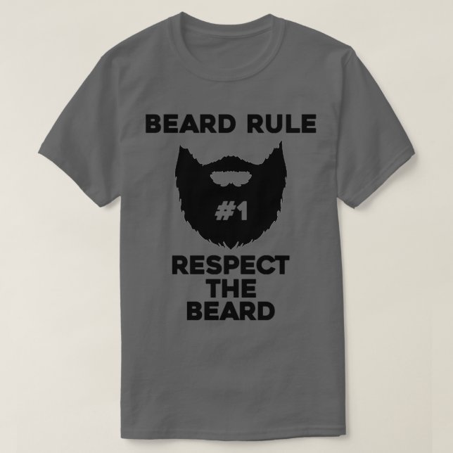 Camiseta regla de barba respetar la barba (Diseño del anverso)