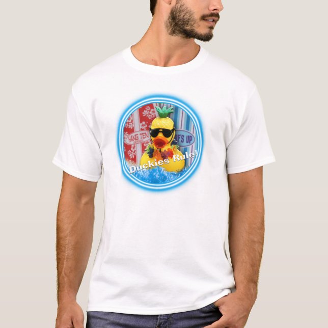 Camiseta ¡Regla de Duckies! Verano 2009 (blanco, impreso) (Anverso)