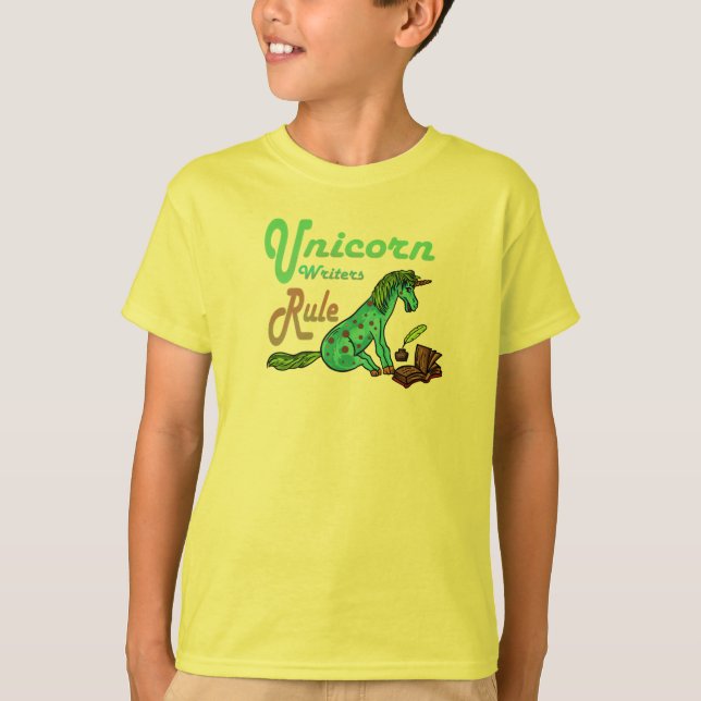 Camiseta Regla de escritores de unicornio (Anverso)