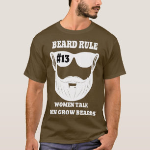 Camiseta Regla de la barba 13 Hombres Hombres Hombres Hombr