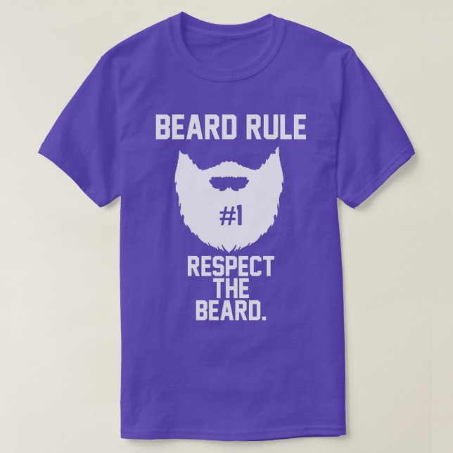 Camiseta Regla de la barba 1 Respetar la barba 2 (Diseño del anverso)