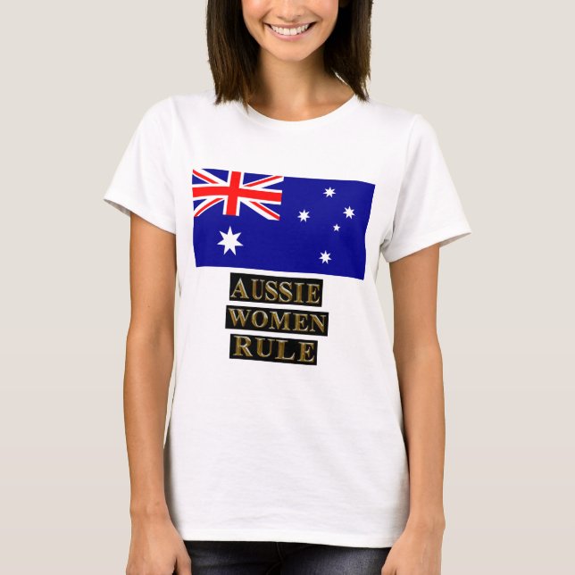 CAMISETA REGLA DE LAS MUJERES AUSSIE (Anverso)