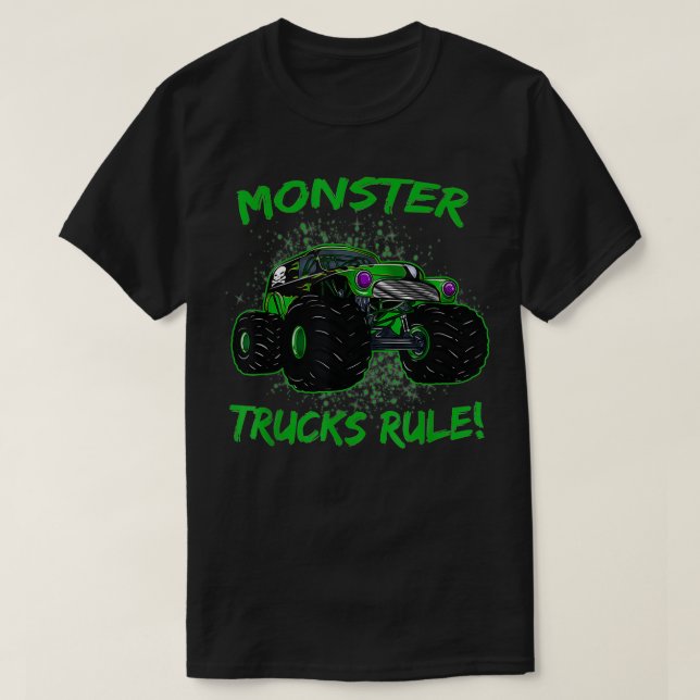 Camiseta Regla de los camiones monstruos (Diseño del anverso)