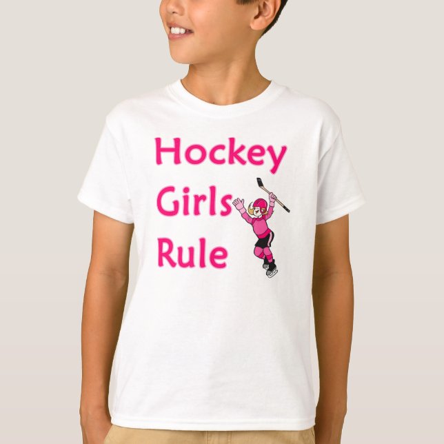 Camiseta Regla de los chicas del hockey (Anverso)