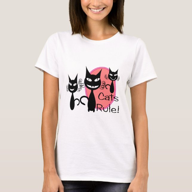 Camiseta ¡Regla de los gatos!!!!!!!!! (Anverso)