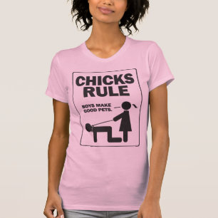 Camiseta Regla de los polluelos - los muchachos hacen a