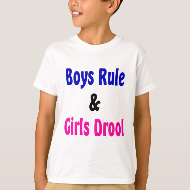 Camiseta Regla de niños y Chicas Drool (Anverso)