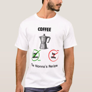 Camiseta Regla divertida de café italiano personalizada Mok