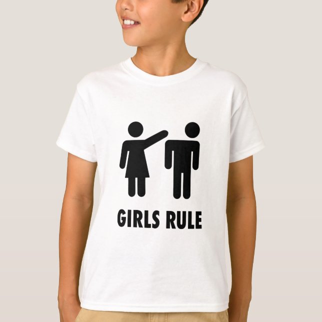 Camiseta Regla divertida de Chicas pequeños (Anverso)