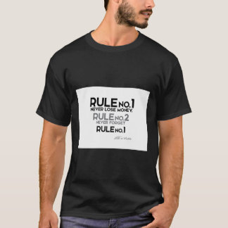 Camiseta regla no.1 - nunca perder dinero - warren buffett 