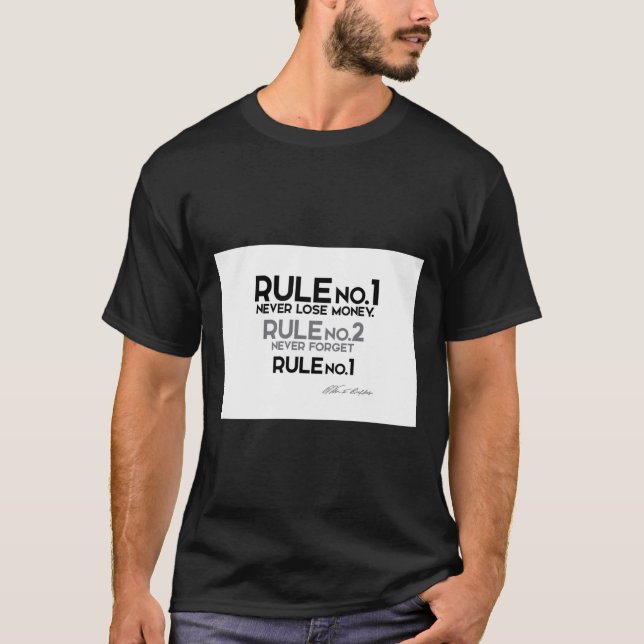 Camiseta regla no.1 - nunca perder dinero - warren buffett  (Anverso)