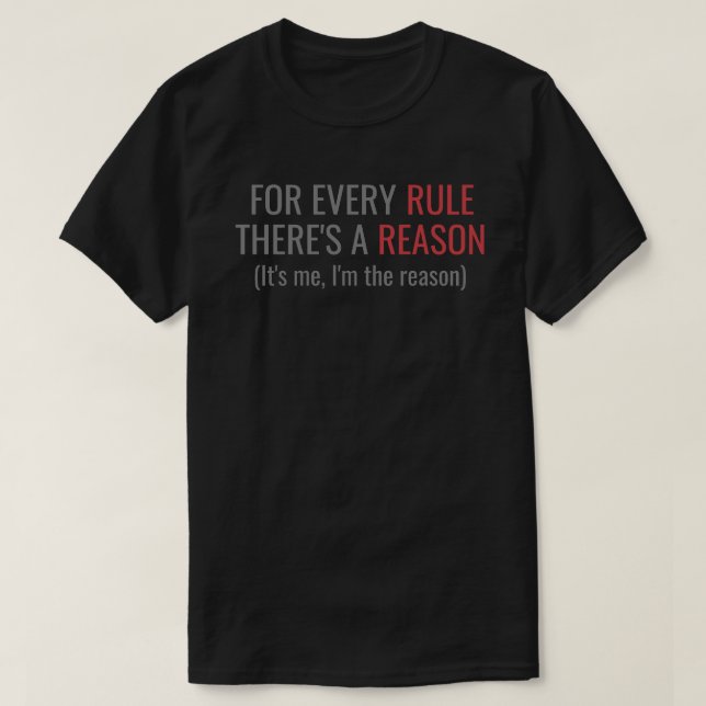 Camiseta Regla / Soy la razón (Diseño del anverso)