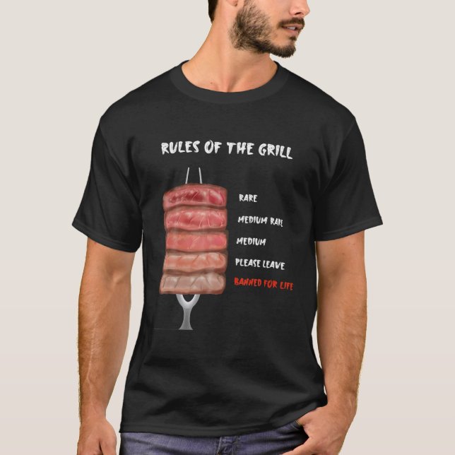 Camiseta Reglamentación De Los Divertidos Regalos De Grill (Anverso)