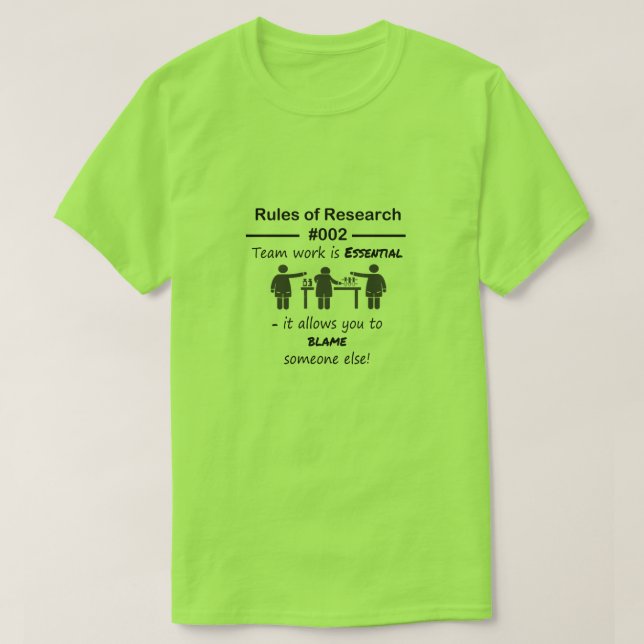 Camiseta Reglas 002 de la investigación (Diseño del anverso)