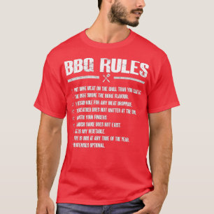 Camiseta Reglas de barbacoa - barbacoa para fumadores 