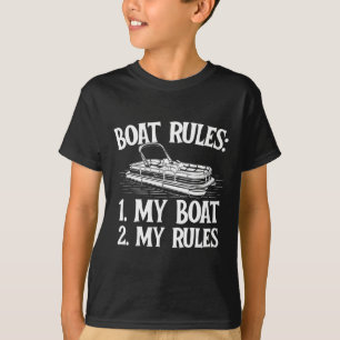 Camiseta Reglas de Barco - Motores de Barco Navegando Lago