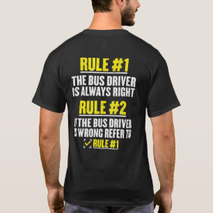 Camiseta Reglas De Conductores De Autobús Escolares Conduct