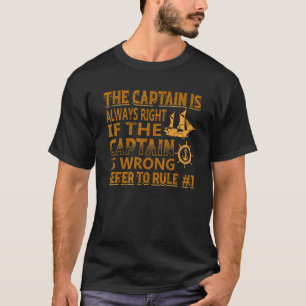 Camiseta Reglas de crucero del capitán del barco
