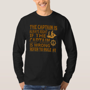 Camiseta Reglas de crucero del capitán del barco